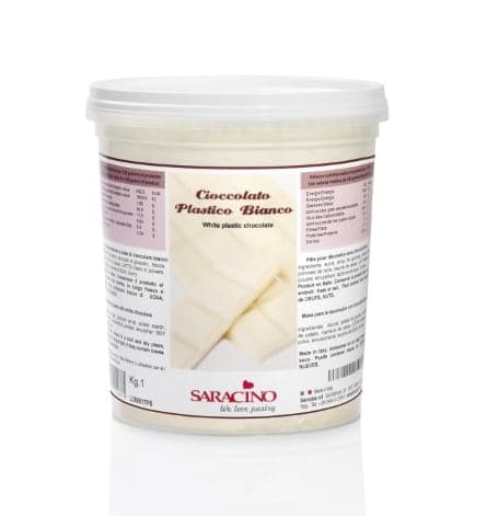 Hvid chokolade plastik Saracino 1 kg