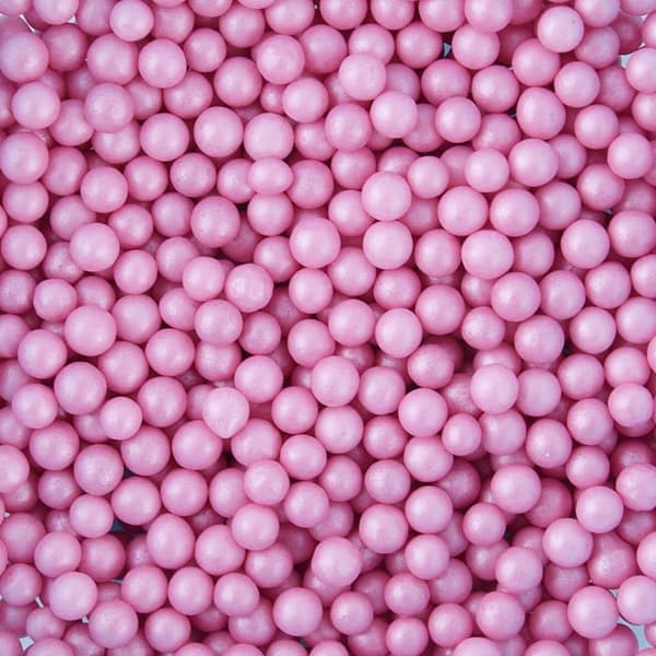 Sockerpärlor Rosa 7mm strössel 50 g