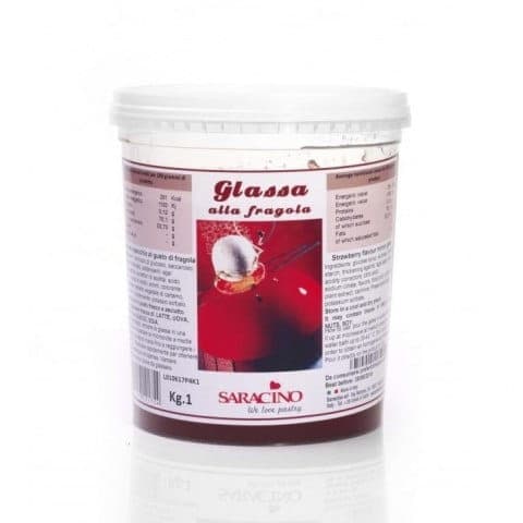 Spejlglasur JORDBÆR 1 kg SARACINO