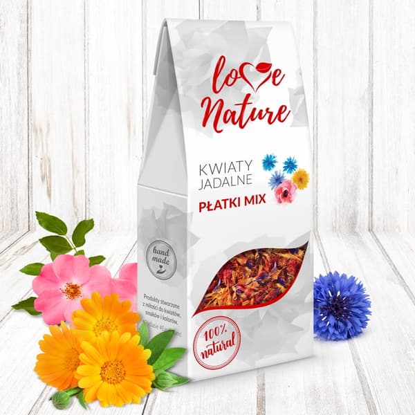 Spiselige tørrede blomster PETALS MIX Kærlighed til naturen