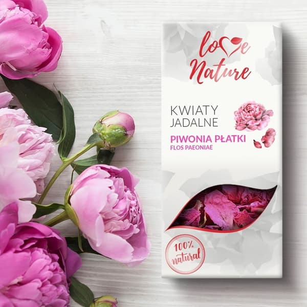 Ätbara torkade blommor PIONBLOMSTER Älskar naturen
