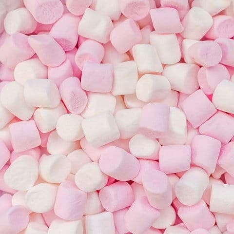 MINI MARSHMALLOWS strössel vitt och rosa 1 kg