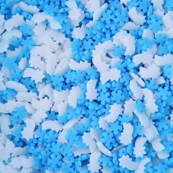 Sokeriripottele LUMIHIUTALEET KOMEETAT 1kg Konfetti