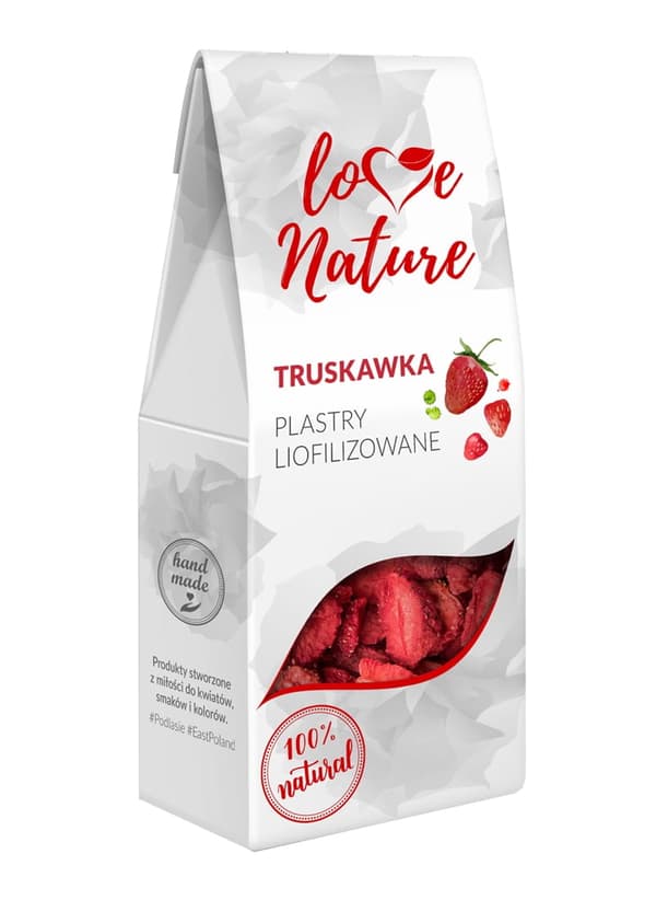 Mansikan pakastekuivatut viipaleet 20g Love Nature