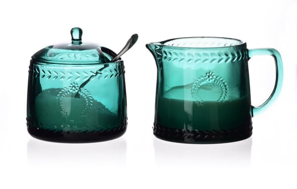 ECILA DARK Sokerikulhosetti, halkaisija 9xh7,3cm maitokannulla 300 ml