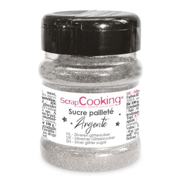 Glitter socker av silver - 160 g