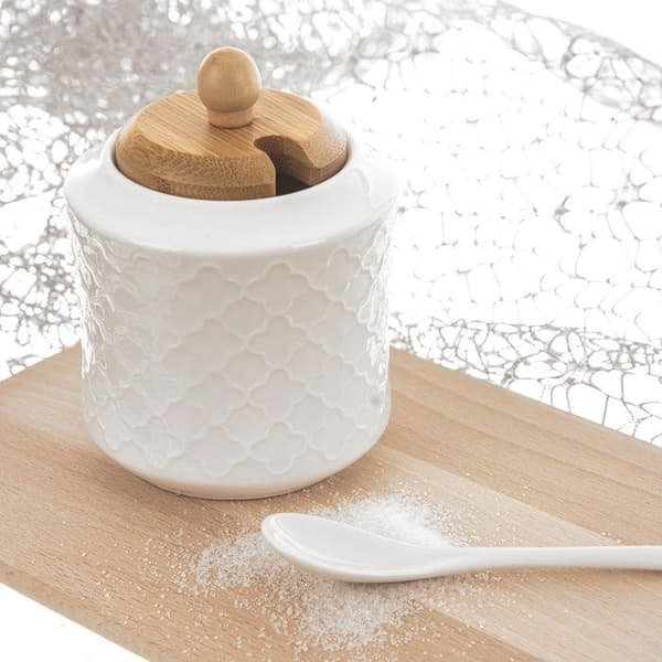 PORCELÄNSK SÖTSAKER BUNKE MED SKED ORION 126715