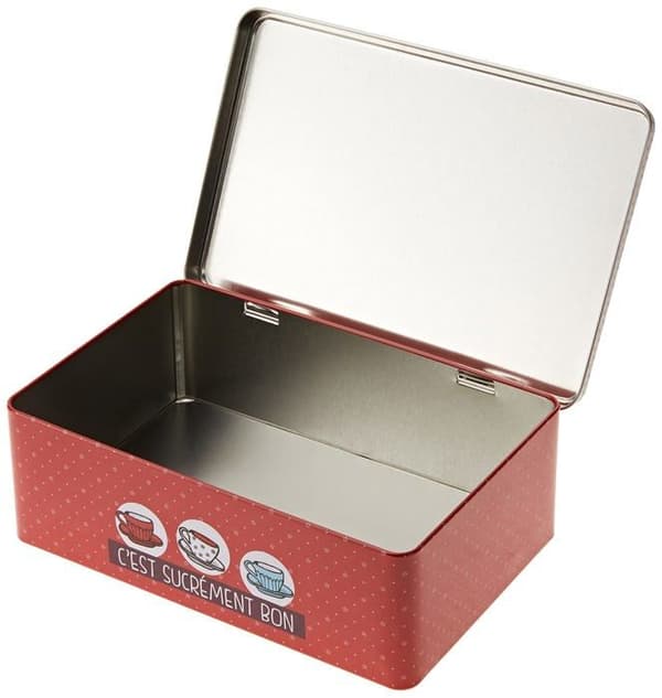Delys-by-verceral - 515901 - Sockerlåda i metall, konservering och förvaring av mat, rolig design, 13,5 x 20,5 x 7 cm