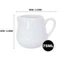 Miniatyrbild 3 av 4: Creamer Kungfu mall Set med 2 små vita keramiska mjölkkrukor 75 Ml