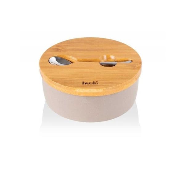 Sockerlåda - sockerkopp Husla - 73972 - Keramisk sockerkopp med sked (HYGGE)