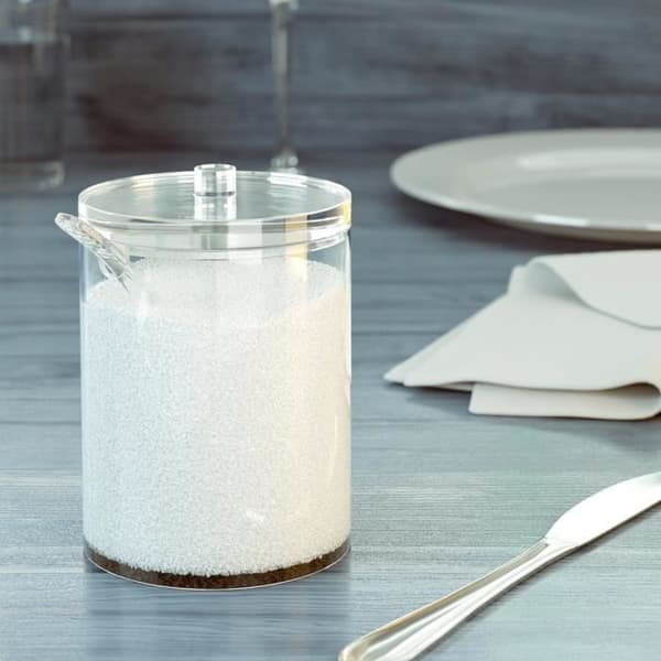Stor cylindrisk sockerbehållare med sked - BALVI - Acryla - Vuxen