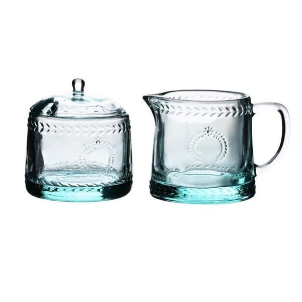 ECILA LIGHT Set sockerskål diameter 9xh7,3cm med mjölkkanna 300ml