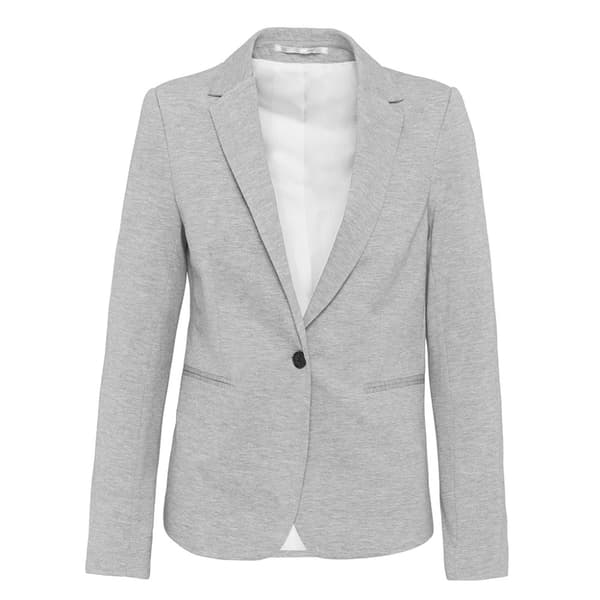 Kariban Womens/Ladies Knitted Blazer Light Grey Heather 12 UK