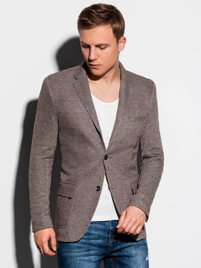 Men's casual blazer jacket M162 - brown