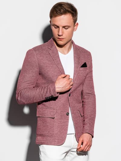Men's casual blazer jacket M162 - dark red