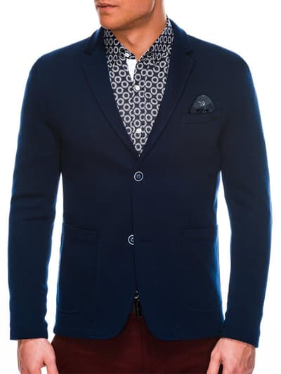 Men's casual blazer jacket M56 - navy
