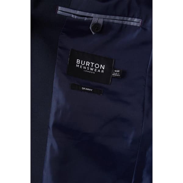 Burton Mens Essential enkelknäppt skinny kostymjacka
