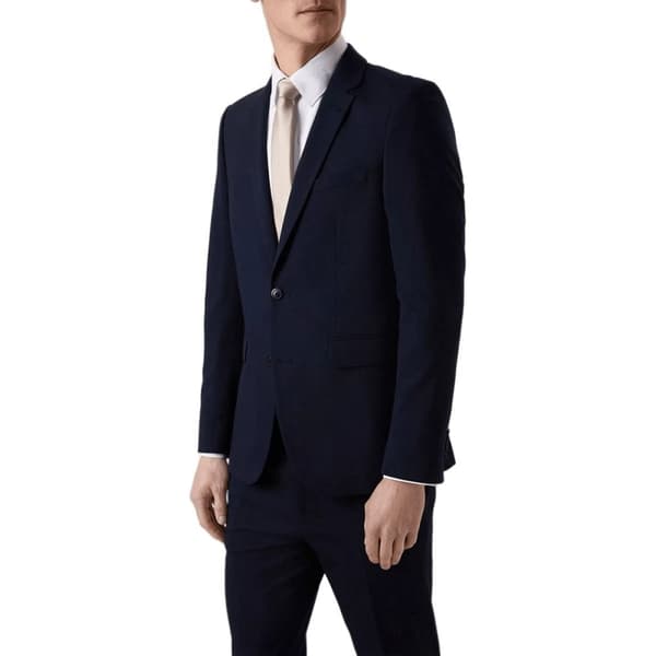 Burton Mens Essential enkelknäppt skinny kostymjacka Navy 42L