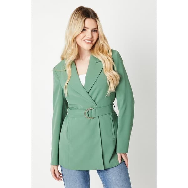 Dorothy Perkins Womens/Ladies D-Ring Double Breasted Coat Green 16 UK
