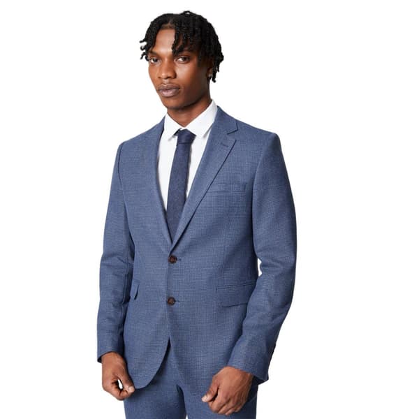Burton Mens Puppytooth enkelknäppt kostymkavaj Blue 38R