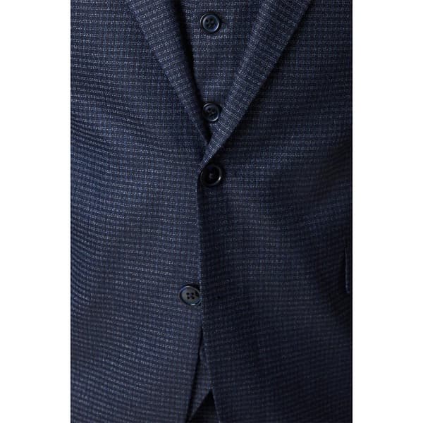 Burton Mens Tonal Grid Check Slim Wedding Suit Jacket