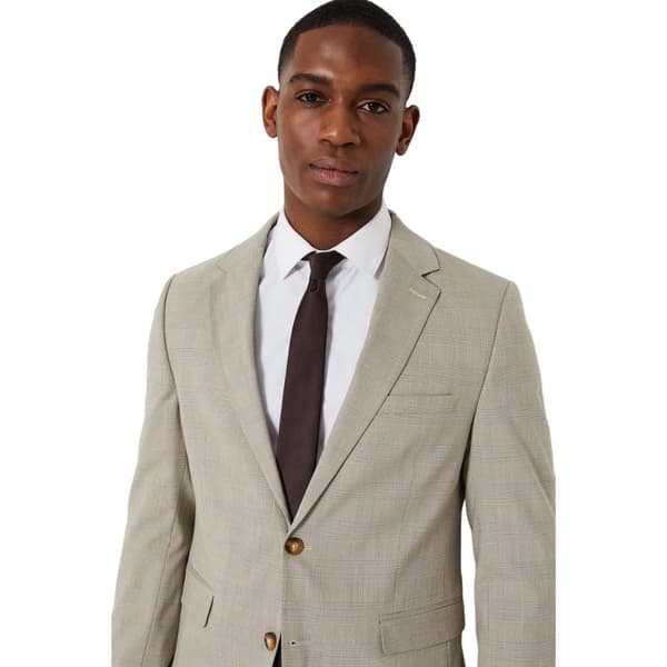 Burton Mens Prince Of Wales Check enkelknäppt kostymkavaj
