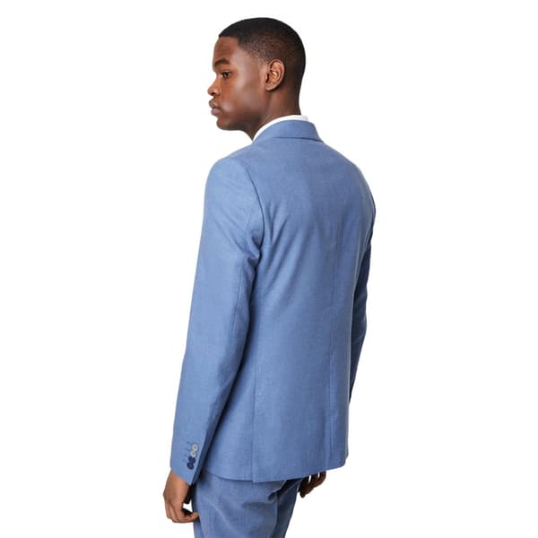 Burton Mens Peak Lapel Slim Tailored Bröllopskostym Kavaj