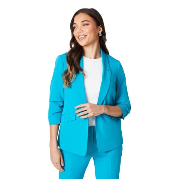 Dorothy Perkins Kvinnor/Damer Petite Ruched Blazer Turquoise 6 UK