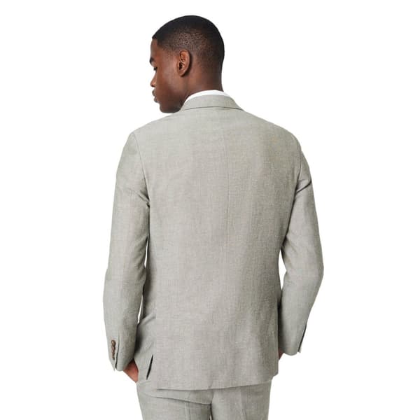 Burton Mens Monaco Linne Dubbelknäppt Slim Kostymkavaj