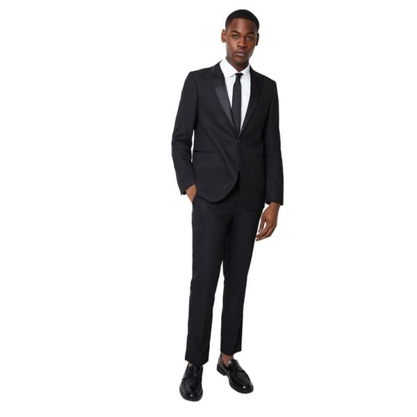 Burton Mens Textured Single-Breasted Tuxedo Jacket