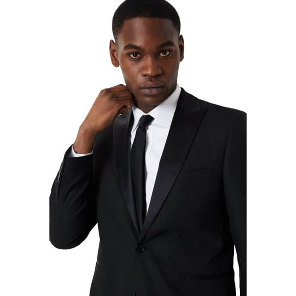 Burton Mens Textured Single-Breasted Tuxedo Jacket