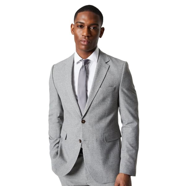 Burton Texturerad enkelknäppt kostymkavaj för herrar Grey 42L