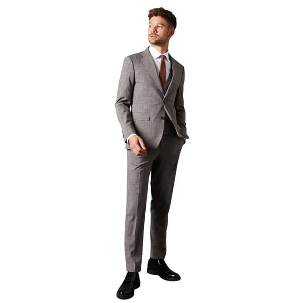 Burton Mens Puppytooth Check Single-Breasted Suit Jacket