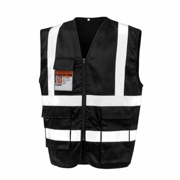 SAFE-GUARD by Result Unisex-voksen sikkerhedsvest til voksne med høj belastning Black M