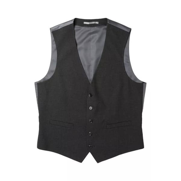Burton Mens Essential Plain Tailored Waistcoat Charcoal XL