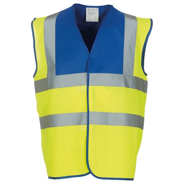 Yoko Unisex Adult Hi-Vis Contrast Trim Waistcoat
