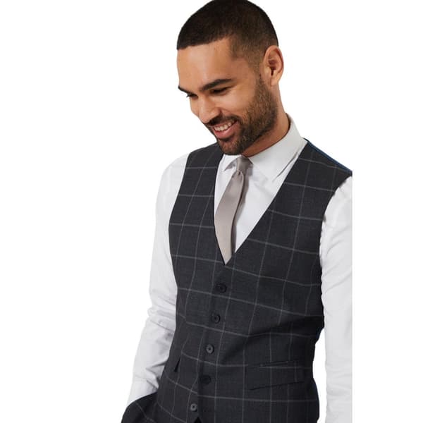 Burton Windowpane Check smal väst för herrar