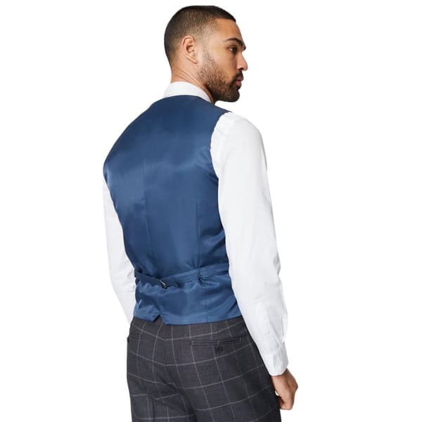 Burton Windowpane Check smal väst för herrar