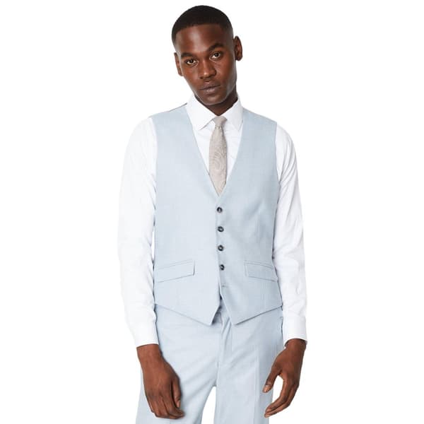 Burton Mens Tailored Waistcoat Light Blue M