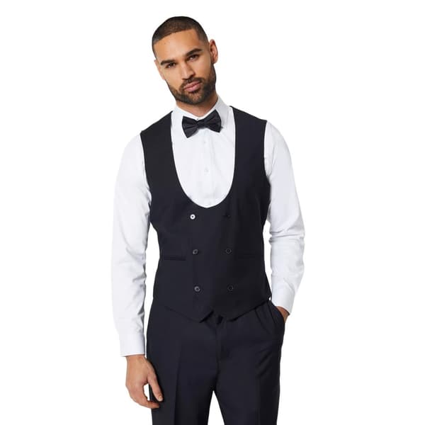 Burton Skräddarsydd smokingväst för herrar Black S