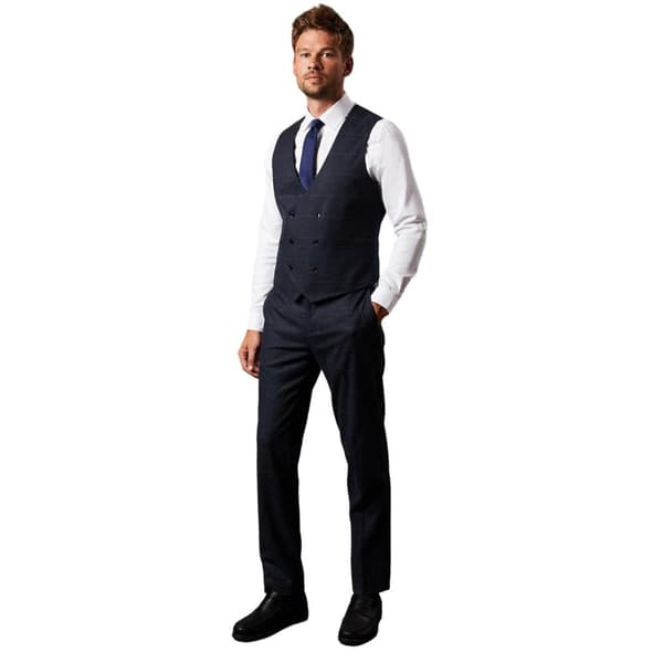 Burton Mens Checked Tweed Look Waistcoat
