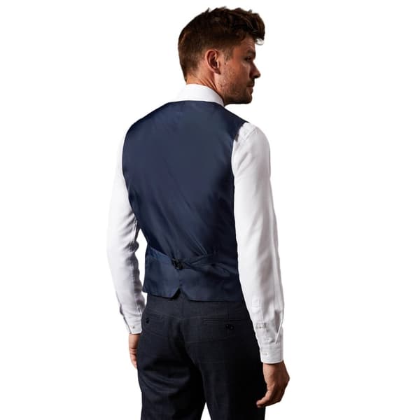 Burton Mens Checked Tweed Look Waistcoat