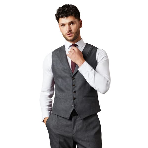 Burton Mens Tweed Look Waistcoat