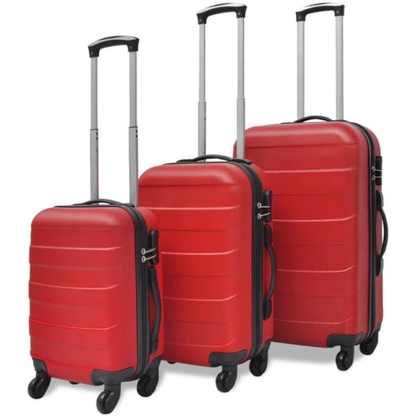 vidaXL hardcase trolleysæt 45,5/55/66 cm rød