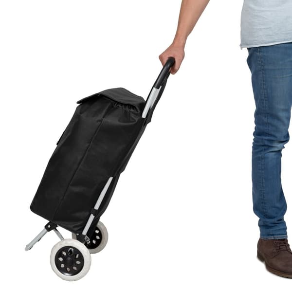 Indkøbstrolley sammenklappelig - sort