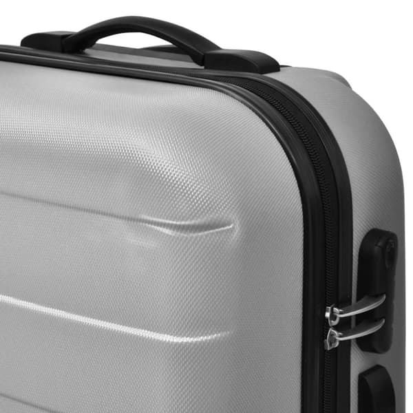 vidaXL hardcase trolleysæt 45,5/55/66 cm sølvfarvet