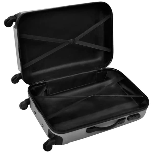 vidaXL hardcase trolleysæt 45,5/55/66 cm sølvfarvet