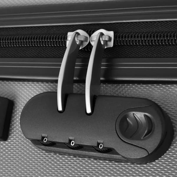 vidaXL hardcase trolleysæt 45,5/55/66 cm sølvfarvet