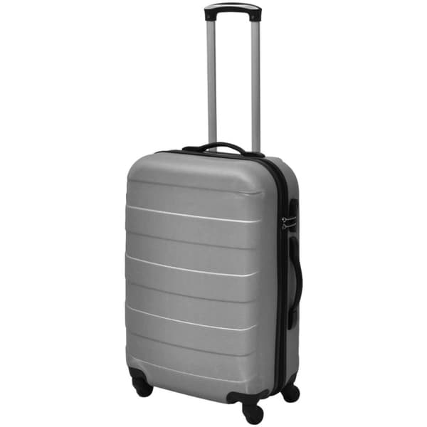 vidaXL hardcase trolleysæt 45,5/55/66 cm sølvfarvet
