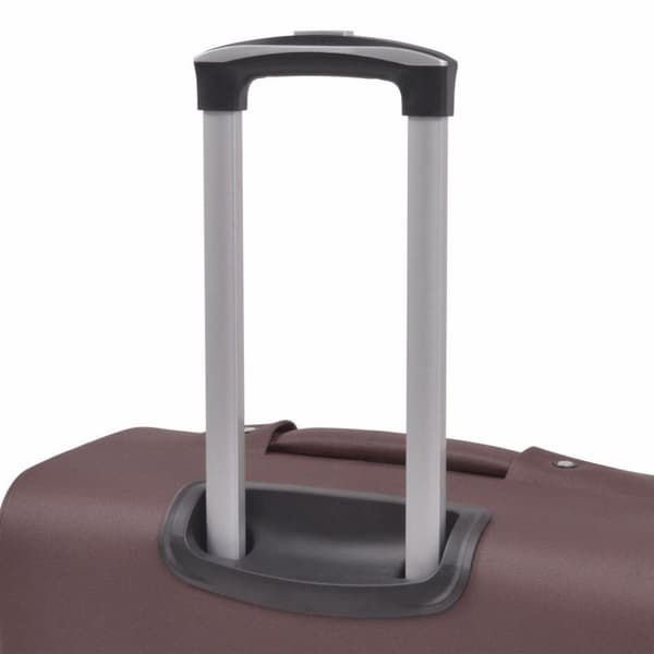 vidaXL Resväskor 3 st kaffebrun soft case